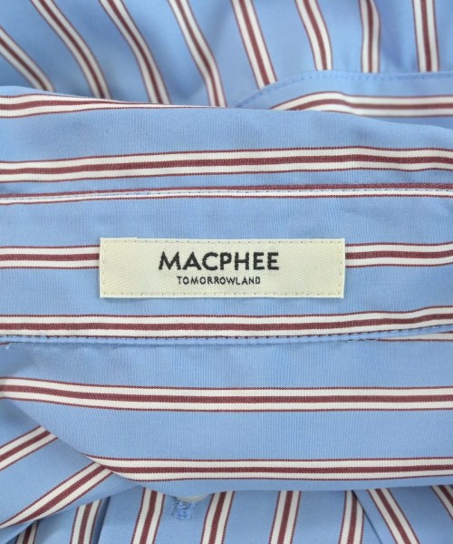 MACPHEE（マカフィー）カジュアルシャツ 青 サイズ:36(M位) レディース/2200681388208