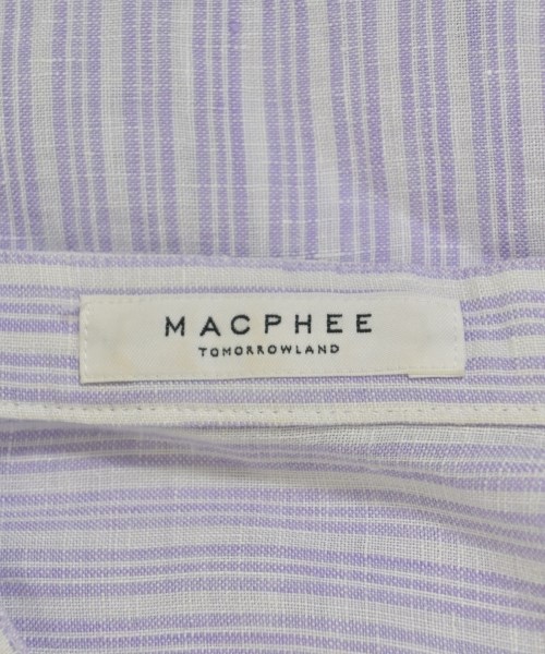 MACPHEE（マカフィー）カジュアルシャツ 紫 サイズ:36(M位) レディース/2200682737098