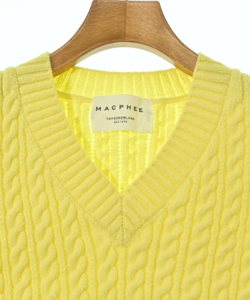 MACPHEE（マカフィー）ベスト 黄 サイズ:S レディース/2200684054148