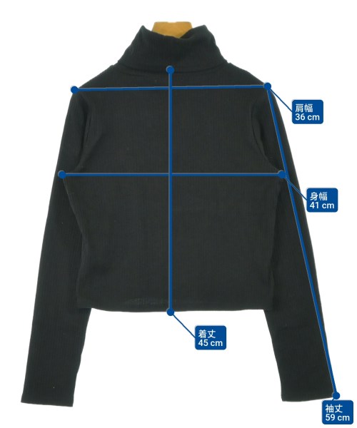 NICE CLAUP（ナイス　クラップ）Tシャツ・カットソー 黒 サイズ:F レディース/2200628999139