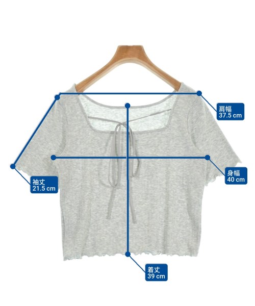 NICE CLAUP（ナイス　クラップ）Tシャツ・カットソー グレー サイズ:-(M位) レディース/2200618314027