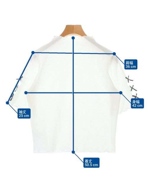 NICE CLAUP（ナイス　クラップ）Tシャツ・カットソー 白 サイズ:F レディース/2200679081036