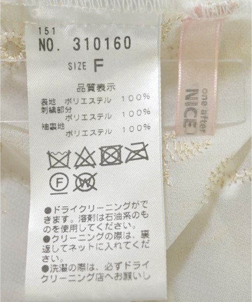 NICE CLAUP（ナイス　クラップ）ブラウス 白 サイズ:F レディース/2200696617010