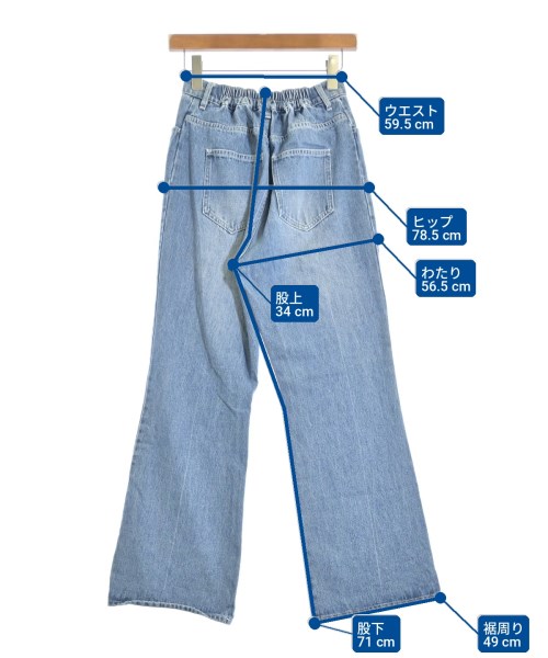 NICE CLAUP（ナイス クラップ）デニムパンツ 青 サイズ:M レディース