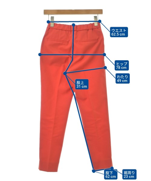 INED（イネド）スラックス 赤 サイズ:5(XS位) レディース/2200639391045