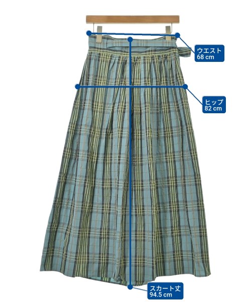 INED（イネド）ロング・マキシ丈スカート 青 サイズ:9(M位) レディース/2200639391069