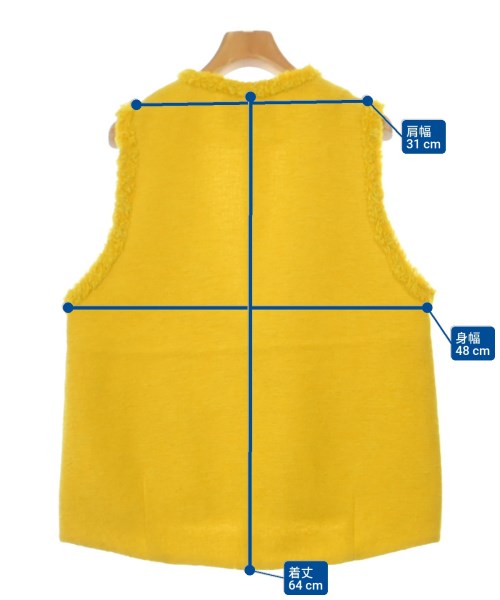 INED（イネド）ベスト 黄 サイズ:9(M位) レディース/2200625888023