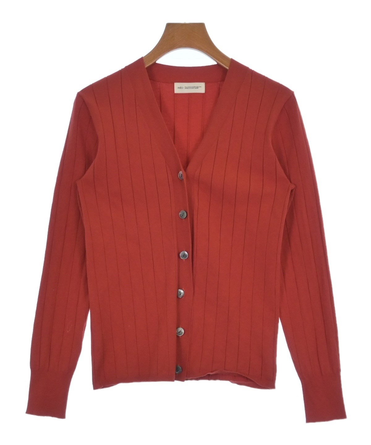 INED（イネド）カーディガン 赤 サイズ:9(M位) レディース