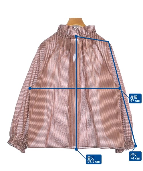 INED（イネド）ブラウス 茶 サイズ:9(M位) レディース/2200672557064