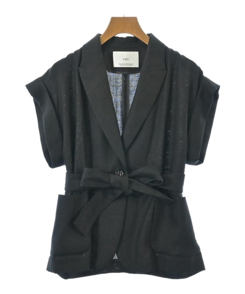 INED(イネド)カジュアルジャケット 黒 サイズ:7(S位)/2200677807027