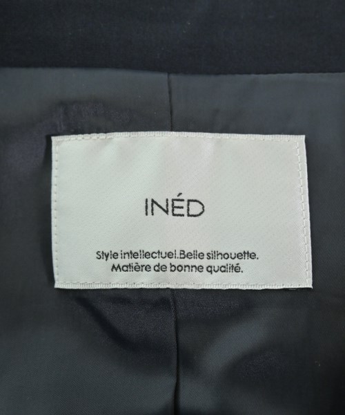 INED（イネド）ノーカラージャケット 紺 サイズ:9(M位) レディース/2200653402048