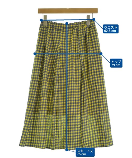 INED（イネド）ロング・マキシ丈スカート 黄 サイズ:7(S位) レディース/2200682674287