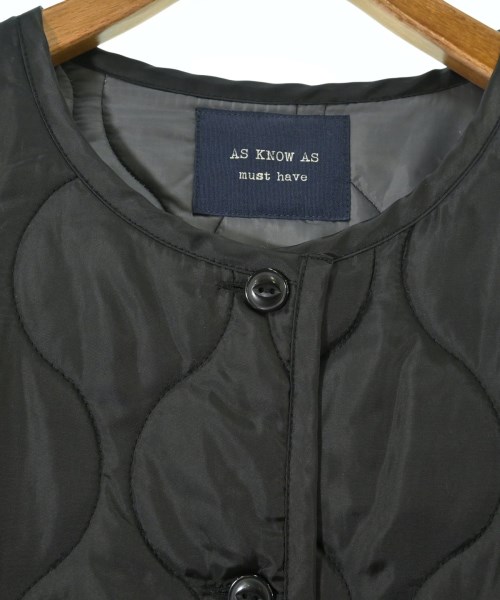 as know as（アズ　ノウ　アズ）ダウンコート 黒 サイズ:F レディース/2200674336018