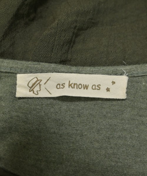 as know as（アズ　ノウ　アズ）ワンピース カーキ サイズ:F レディース/2200687636020
