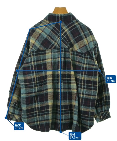 bulle de savon（ビュルデサボン）カジュアルシャツ 紺 サイズ:F レディース/2200623912133