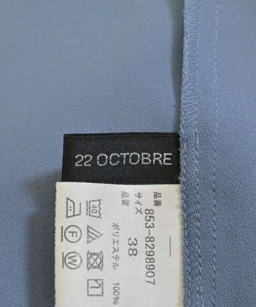 22 OCTOBRE（ヴァンドゥオクトーブル）カジュアルシャツ 青 サイズ:38(M位) レディース/2200631939115