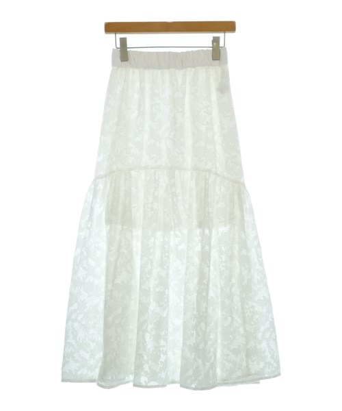 OLIVE des OLIVE(オリーブデオリーブ)ロング・マキシ丈スカート 白 サイズ:F/2200634652059