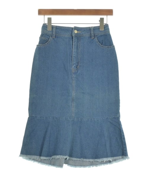 OLIVE des OLIVE(オリーブデオリーブ)ひざ丈スカート 青 サイズ:F/2200639517063