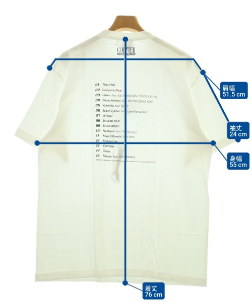 1%（イチパーセント）Tシャツ・カットソー 白 サイズ:L メンズ/2200703886446