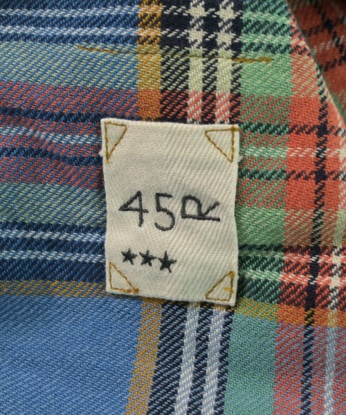 45R（フォーティーファイブアール）カジュアルシャツ 青 サイズ:3(L位) メンズ/2200639574028