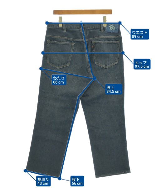 45R（フォーティーファイブアール）デニムパンツ 青 サイズ:34(XL位) メンズ/2200622546063