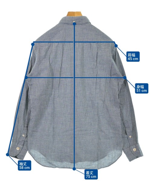 45R（フォーティーファイブアール）カジュアルシャツ 紺 サイズ:3(L位) メンズ/2200623081167