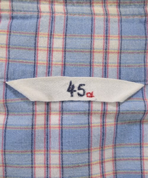 45R（フォーティーファイブアール）カジュアルシャツ 青 サイズ:3(L位) メンズ/2200623081198