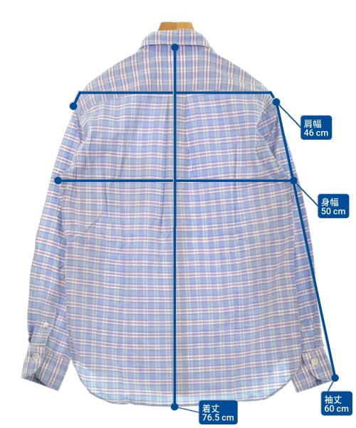 45R（フォーティーファイブアール）カジュアルシャツ 青 サイズ:3(L位) メンズ/2200623081198