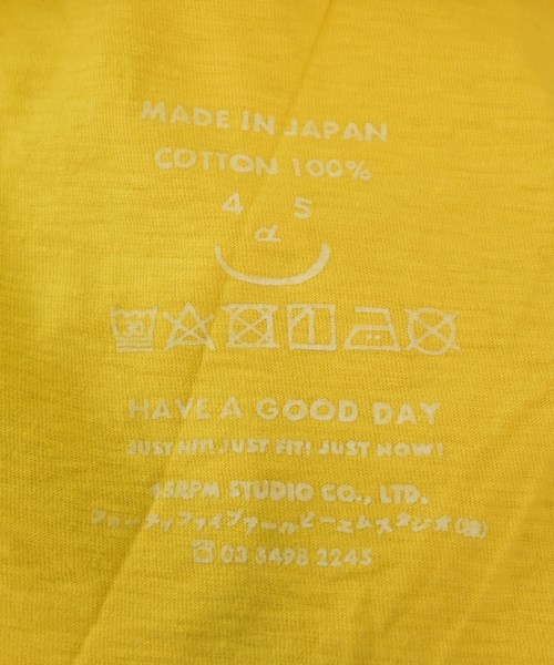 45R（フォーティーファイブアール）Tシャツ・カットソー 黄 サイズ:-(XXL位) メンズ/2200708836033