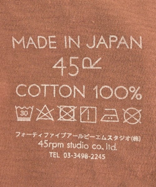 45R（フォーティーファイブアール）Tシャツ・カットソー オレンジ サイズ:4(XL位) メンズ/2200647376034