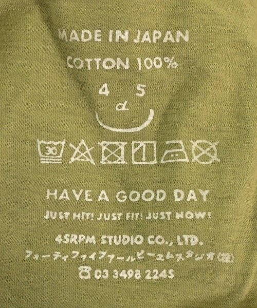 45R（フォーティーファイブアール）Tシャツ・カットソー カーキ サイズ:-(M位) メンズ/2200647376102