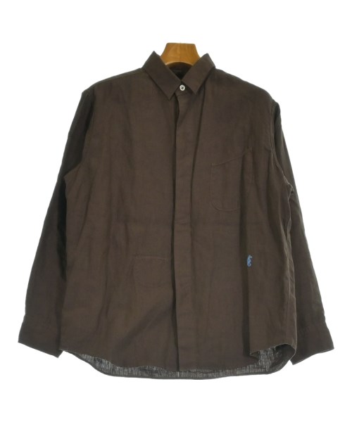 45R(フォーティーファイブアール)カジュアルシャツ 茶 サイズ:-(XL位)/2200639780214