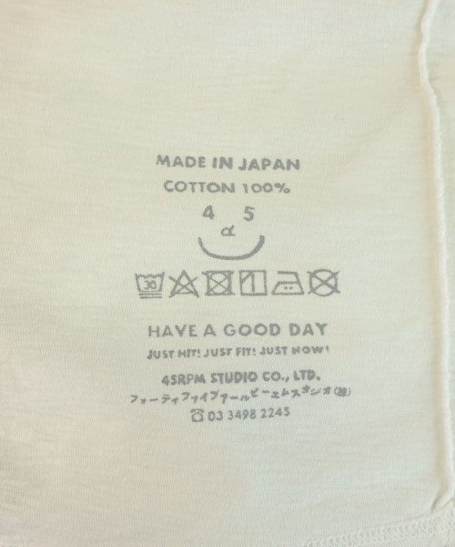 45R（フォーティーファイブアール）Tシャツ・カットソー 白 サイズ:-(XL位) メンズ/2200707598116