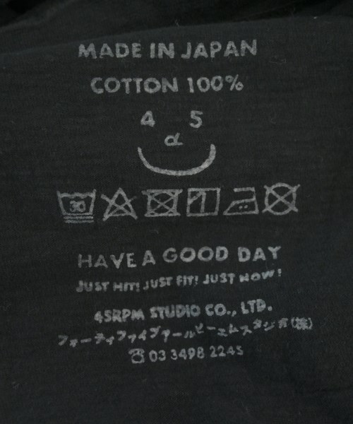 45R（フォーティーファイブアール）Tシャツ・カットソー 黒 サイズ:-(XL位) メンズ/2200683947083