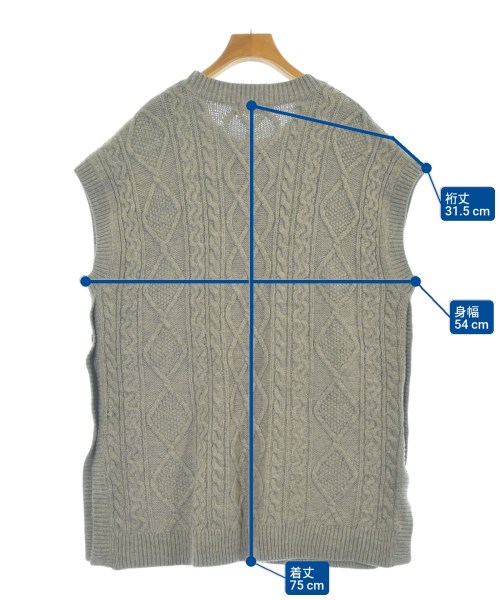 Samansa Mos2（サマンサモスモス）ベスト/ノースリーブ グレー サイズ:F レディース/2200666629012