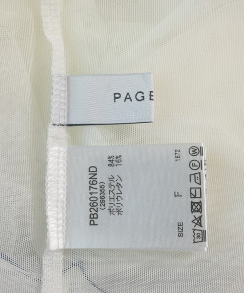 PAGE BOY（ページボーイ）Tシャツ・カットソー 白 サイズ:F レディース/2200621911091