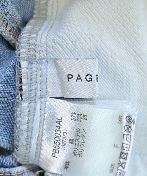 PAGE BOY（ページボーイ）デニムパンツ 青 サイズ:F レディース/2200682455374