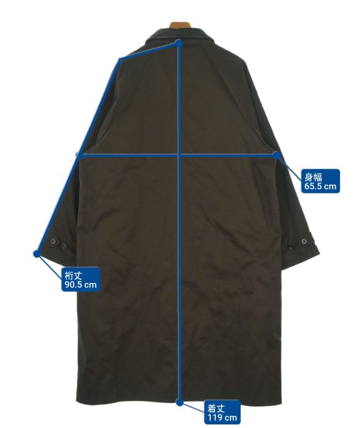 MEN'S BIGI（メンズ　ビギ）ステンカラーコート 茶 サイズ:3(L位) メンズ/2200636280212