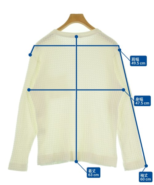 MEN'S MELROSE（メンズ　メルローズ）ニット・セーター 白 サイズ:4(XL位) メンズ/2200608950112