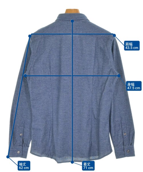 MEN'S MELROSE（メンズ　メルローズ）カジュアルシャツ 青 サイズ:4(XL位) メンズ/2200679555032
