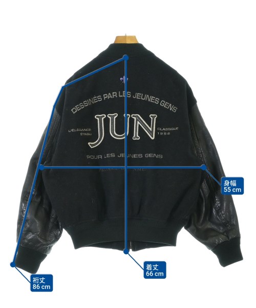 JUN MEN（ジュンメン）スタジャン 黒 サイズ:M メンズ/2200642075048