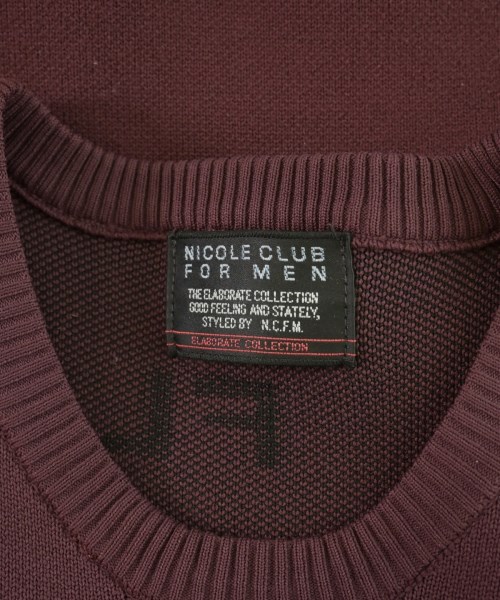 NICOLE CLUB FOR MEN（ニコルクラブフォーメン）ニット・セーター 赤 サイズ:46(M位) メンズ/2200668080095