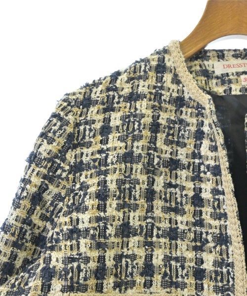 DRESSTERIOR（ドレステリア）ノーカラージャケット 紺 サイズ:38(M位) レディース/2200621136012