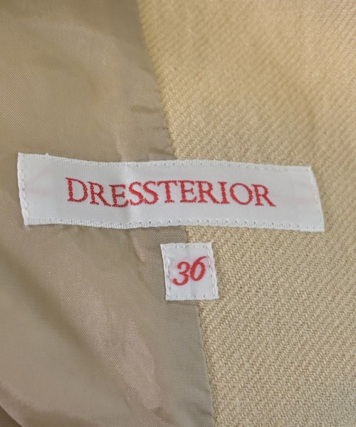 DRESSTERIOR（ドレステリア）ノーカラージャケット ベージュ サイズ:36(S位) レディース/2200604124029