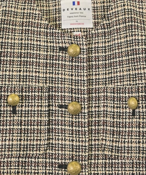 DRESSTERIOR（ドレステリア）ノーカラージャケット ベージュ サイズ:34(XS位) レディース/2200678445013