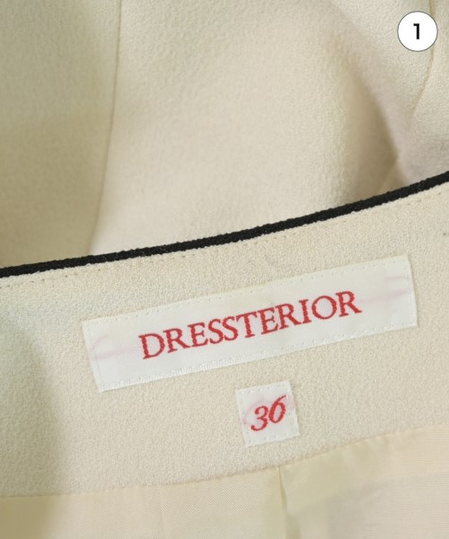 DRESSTERIOR（ドレステリア）ノーカラージャケット 白 サイズ:36(S位) レディース/2200696671029
