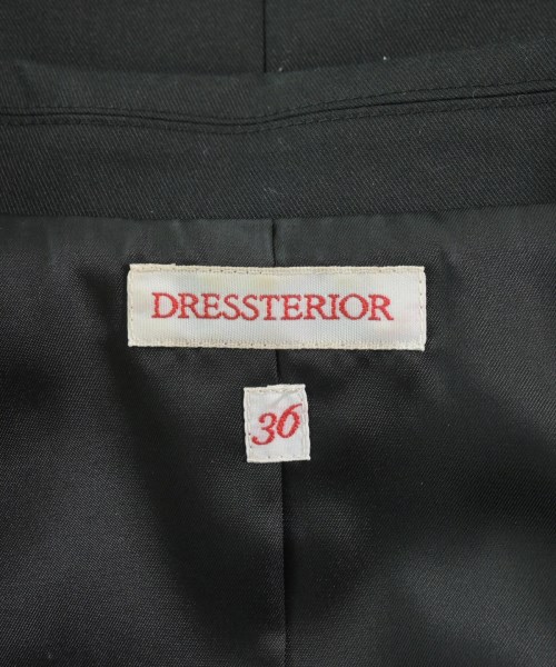 DRESSTERIOR（ドレステリア）ノーカラージャケット 黒 サイズ:36(S位) レディース/2200684718064