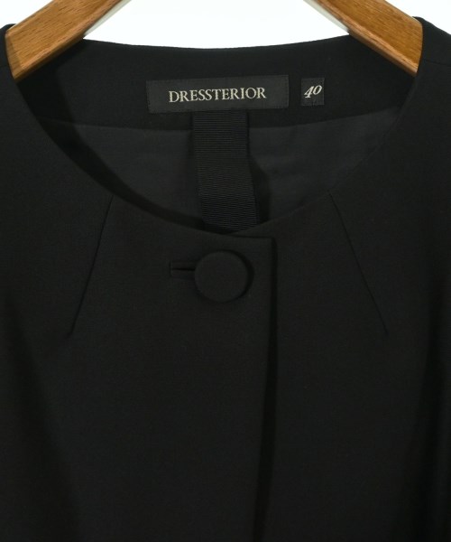 DRESSTERIOR（ドレステリア）ノーカラージャケット 黒 サイズ:40(M位) レディース/2200678745021