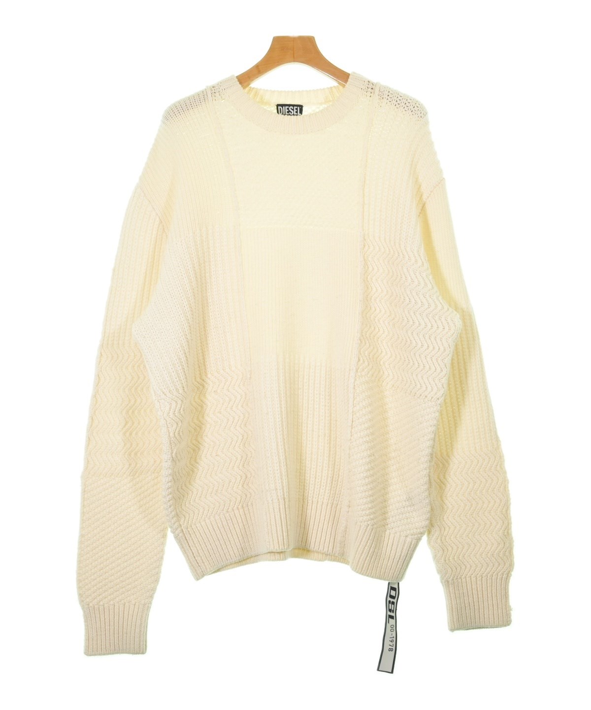 DIESEL（ディーゼル）ニット・セーター 白 サイズ:L メンズ