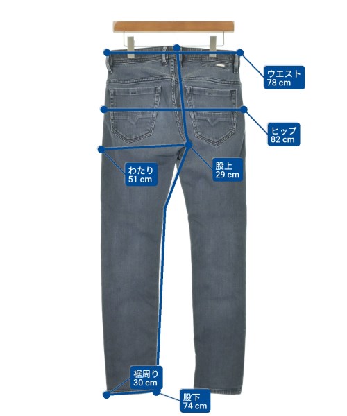 DIESEL（ディーゼル）デニムパンツ グレー サイズ:29(S位) メンズ/2200561533018